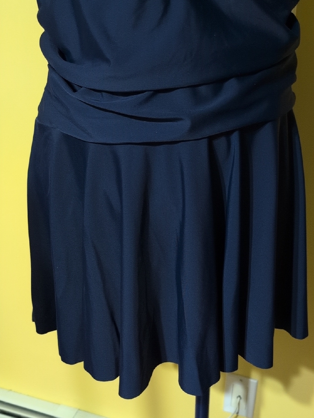 BloomChic Navy Blue V-Neck Bathing Suit - Picture 3 of 8